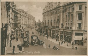 Regent Street, Londres, olhando para o norte de English Photographer