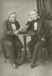 Richard Cobden (esquerda) e John Bright (direita) (foto a p/b) de English Photographer