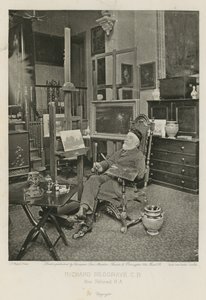 Richard Redgrave no seu Hyde Park Gate Studio de English Photographer