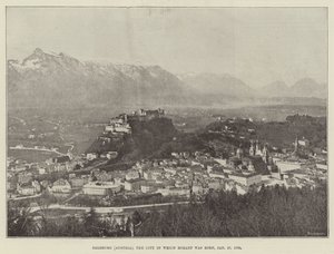 Salzburgo (Áustria), a cidade em que nasceu Mozart, 27 de janeiro de 1756 de English Photographer