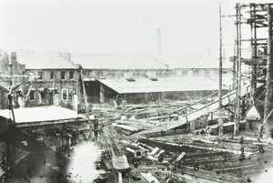 Pátio de Construção Naval de Samudas, Londres, 1863 de English Photographer