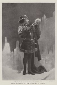 Sarah Bernhardt no personagem de Hamlet de English Photographer