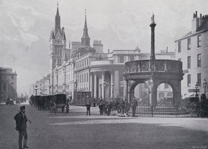 Escócia: Aberdeen, Market Cross e Edifícios Municipais (foto a p/b) de English Photographer