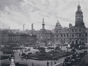 Escócia: Glasgow, George Square (foto a p/b) de English Photographer