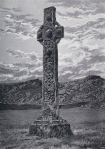 Escócia: Cruz de São Martinho, Iona (foto a p/b) de English Photographer