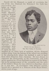 Seyyid Ali bin Hamoud, o novo sultão de Zanzibar de English Photographer