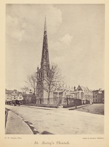 Shrewsbury: Igreja de Santa Maria (foto p/b) de English Photographer