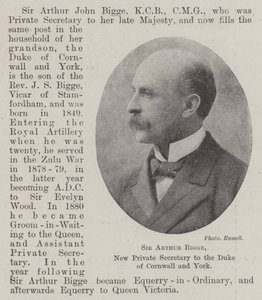 Sir Arthur Bigge, novo secretário privado do Duque da Cornualha e York de English Photographer