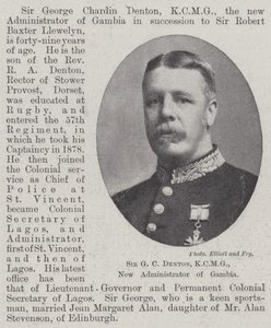 Sir GC Denton, KCMG, novo administrador da Gâmbia de English Photographer