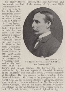 Sir Henry Moore Jackson, KCMG, novo governador de Fiji de English Photographer