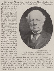 Sir JA Grant, MD, KCMG, presidente da Royal Society of Canada de English Photographer