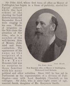 Sir John Aird, Novo Baronete, que, como prefeito de Paddington, recebeu Lord Roberts de English Photographer
