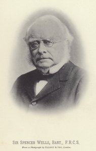 Sir Spencer Wells, Baronet, FRCS (fotografia a preto e branco) de English Photographer