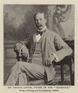 Sir Thomas Lipton, proprietário do Shamrock de English Photographer