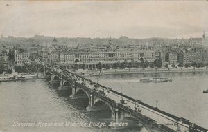 Somerset House e Waterloo Bridge, em Londres de English Photographer