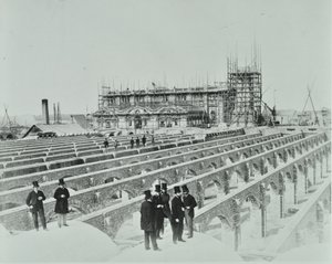 Sul outfall Sewer, Crossness: operações de construção, 1865 de English Photographer