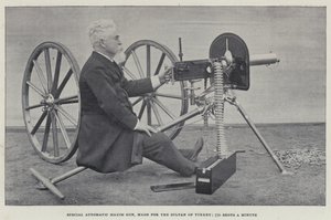 Special Automatic Maxim Gun, made for the Sultan of Turkey, 770 Shots a Minute (foto a p/b) de English Photographer