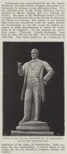 Estátua do falecido Sr. Bradlaugh, MP, em Northampton, Escultor, Sr. George Tinworth de English Photographer