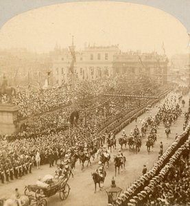 Impressão estereográfica do Jubileu de Diamante da Rainha Victorias de English Photographer