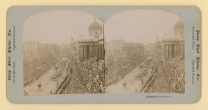 Cópia estereoscópica do jubileu de diamante da rainha Victorias, 28 de junho de 1897 de English Photographer