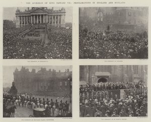 A adesão do rei Edward VII, Proclamações na Inglaterra e na Escócia