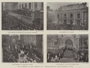 A Adesão do Rei Edward VII, Proclamações nas Cidades Provinciais de English Photographer