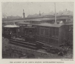 O acidente na estação de St Johns, South-Eastern Railway de English Photographer