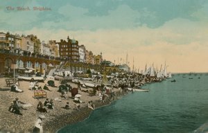 A praia, Brighton. Postal enviado em 1913. de English Photographer