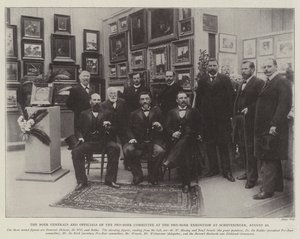 Os generais bôeres e oficiais do Comitê Pró-Boer na exposição Pro-Boer em Scheveningen, 20 de agosto de English Photographer
