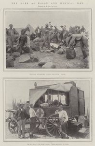 O Boer como pedreiro e médico