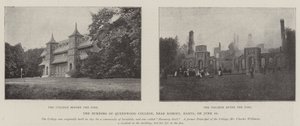 The Burning of Queenwood College, perto de Romsey, Hants, em 10 de junho de English Photographer