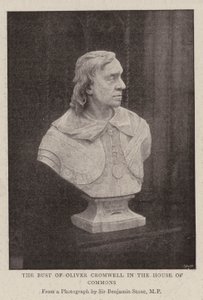 O busto de Oliver Cromwell na Câmara dos Comuns de English Photographer