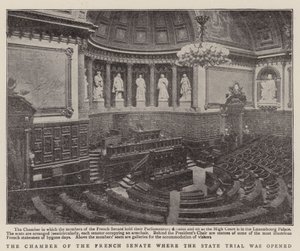 A Câmara do Senado Francês onde o Julgamento Estadual foi aberto de English Photographer