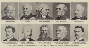 O Congresso da Igreja em Birmingham, Alguns dos Principais Clérigos e Autoridades presentes na Reunião de English Photographer