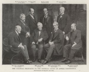 Os delegados coloniais na Conferência da Corte Imperial de Apelação de English Photographer