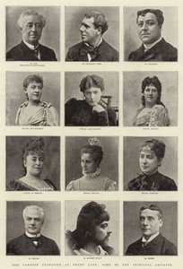 A Comédie Française em Drury Lane, alguns dos artistas principais