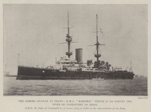 O Coming Durbar em Delhi, HMS Renown, que é o de levar o Duque de Connaught para a Índia de English Photographer
