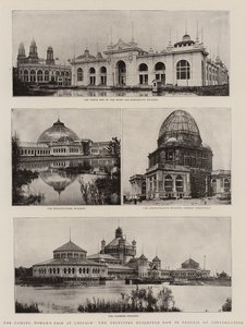 The Coming Worlds Fair em Chicago, os principais edifícios agora em processo de construção de English Photographer
