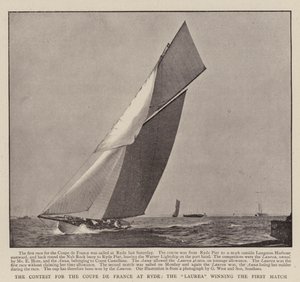 O Concurso para o Coupe de France em Ryde, o Laurea vencendo o primeiro jogo de English Photographer