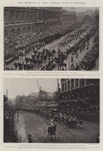 A coroação de suas majestades, cenas em Whitehall