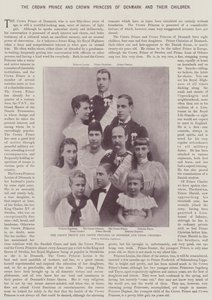 O príncipe herdeiro e a princesa herdeira da Dinamarca e seus filhos