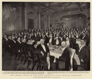 O jantar dado pela liga da marinha a Lord Charles Beresford de English Photographer