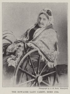 A viúva Lady Carew, nascida em 1798 de English Photographer