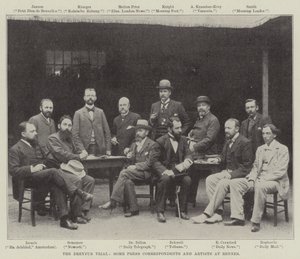 O julgamento de Dreyfus, alguns correspondentes de imprensa e artistas em Rennes de English Photographer