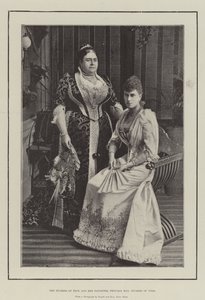 A duquesa de Teck e sua filha, Princesa May, Duquesa de York