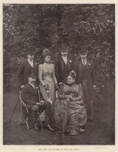 O Duque e a Duquesa de Teck e Família