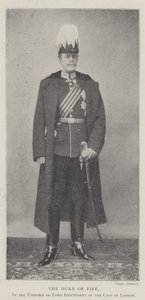 O duque de Fife, no uniforme de lorde tenente da cidade de Londres de English Photographer
