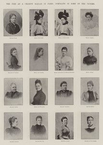 O fogo em um bazar de caridade em Paris, retratos de algumas das vítimas