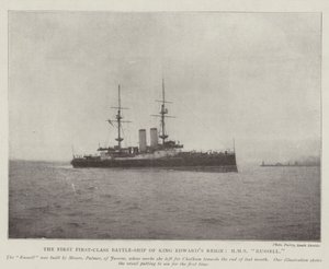 O Primeiro Navio de Batalha de Primeira Classe do Reino do Rei Edwards, HMS Russell de English Photographer
