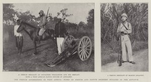 As Agressões Francesas na África Ocidental, Tipos de Soldados Franceses e Nativos envolvidos no Avanço de English Photographer